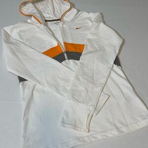 Nike Hoodie Youth Size Large White Long Sleeve 1/4 Zip Athletic Pullover.